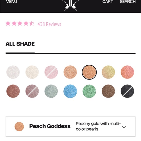 Jeffree Star Eye Gloss Powder Peach Goddess - Picture 5 of 10